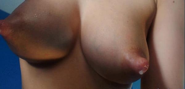  Nipple play from young mom. Her tits start melting with sweet milk. www.myclearsky.livemyclearsky